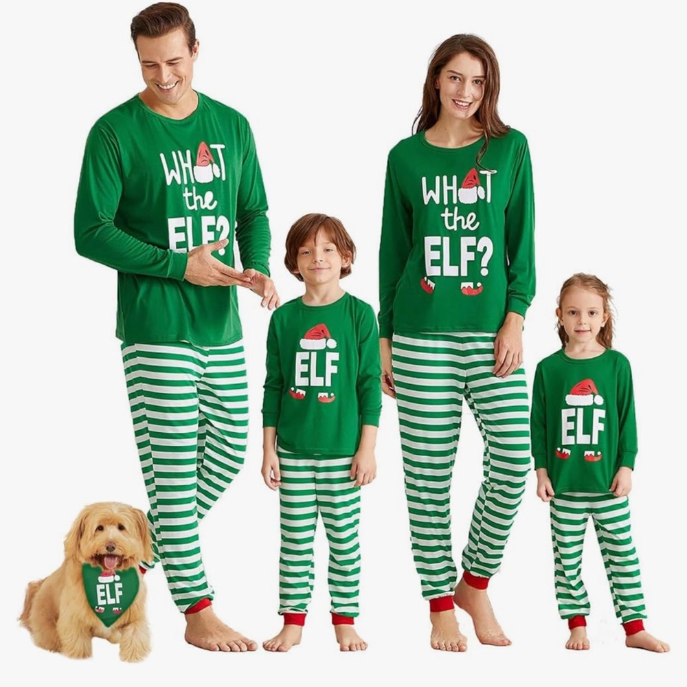 What the Elf? Men’s Matching Christmas Pajamas NWT